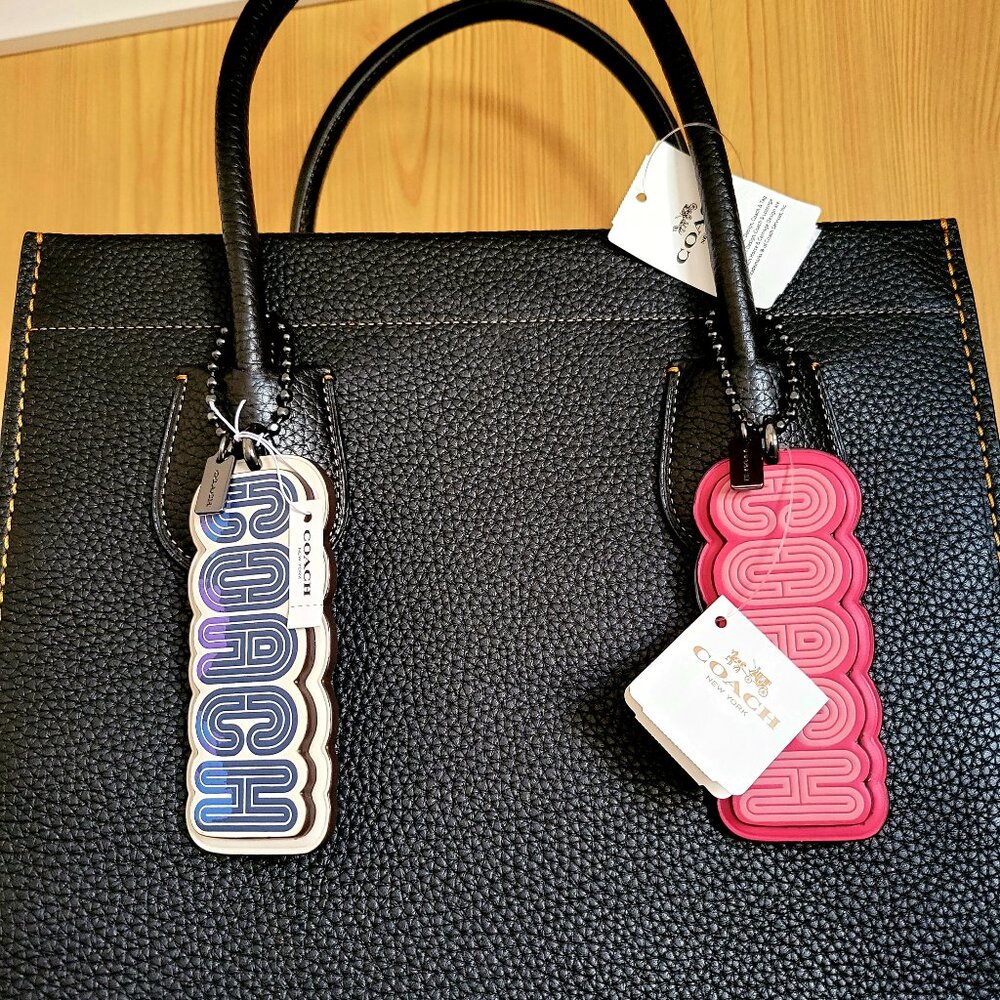 Coach Graphic Amps Letters Wave Graphic stacked Hangtag
